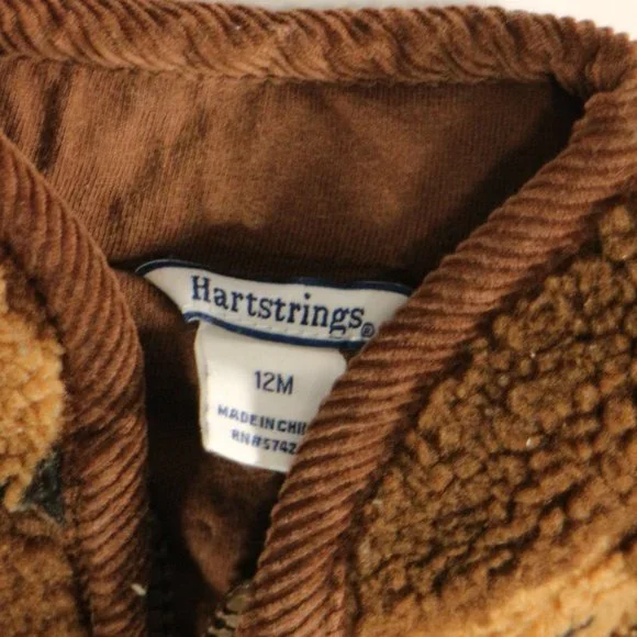 HARTSTRINGS Baby Zip-Up Jacket Bear Print 12 M - Picture 8 of 10